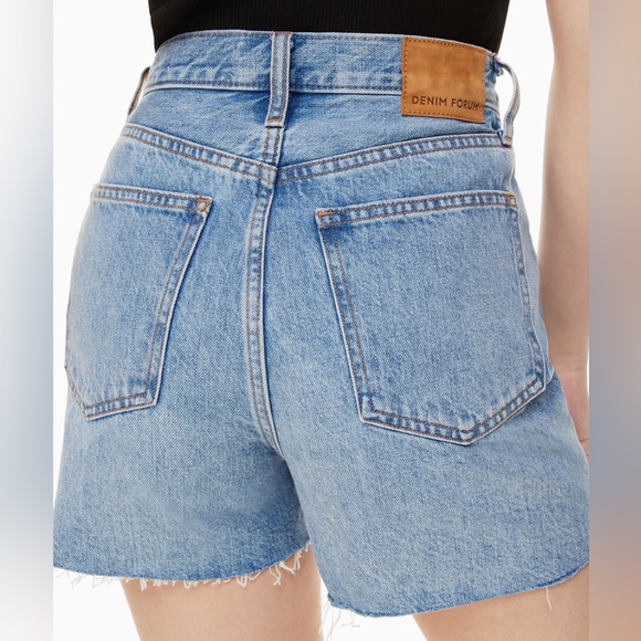 Aritzia Denim Forum The Yoko Hi-Rise Mid-Thigh Denim Short - Sz 31 - Picture 2 of 12